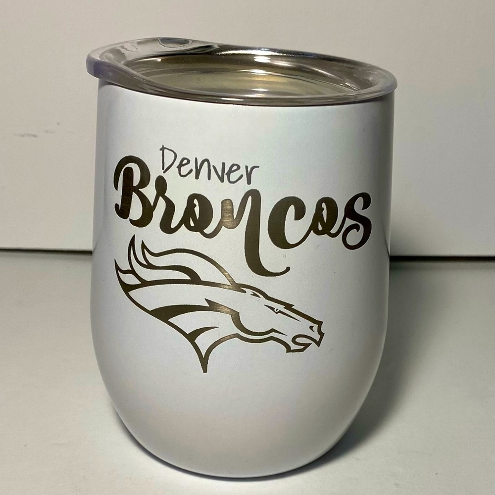 Denver Broncos NFL Football 12 Ounce Opal Wine Tumbler by Great American Product
